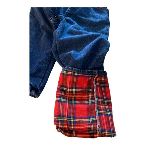 L.L.Bean jeans, flannel lined, size 12. High waisted. Straight leg, 5 pocket. - Picture 3 of 6
